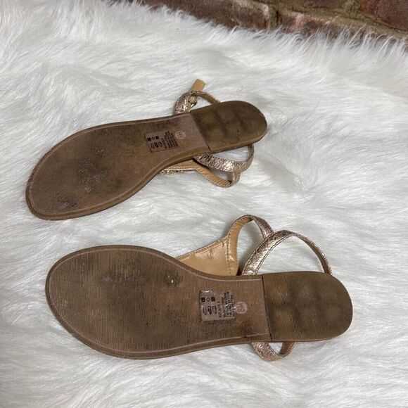 David’s Bridal Women’s Rose Gold Jeweled Thong Sandal Size 8 - Picture 4 of 5